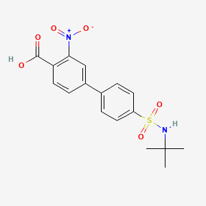 molecular formula C17H18N2O6S B6413222 4-(4-t-Butylsulfamoylphenyl)-2-nitrobenzoic acid CAS No. 1261982-05-1
