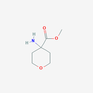 molecular formula C7H13NO3 B064136 Methyl 4-aminooxane-4-carboxylate CAS No. 184698-41-7