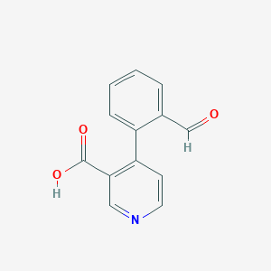 molecular formula C13H9NO3 B6413621 4-(2-FORMYLPHENYL)NICOTINIC ACID CAS No. 1261899-93-7