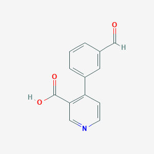 molecular formula C13H9NO3 B6413626 4-(3-FORMYLPHENYL)NICOTINIC ACID CAS No. 1261982-58-4