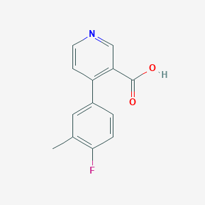 molecular formula C13H10FNO2 B6413878 MFCD18323393 CAS No. 1261917-74-1