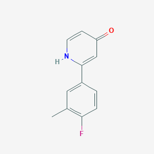 molecular formula C12H10FNO B6413884 MFCD18323395 CAS No. 1261983-89-4