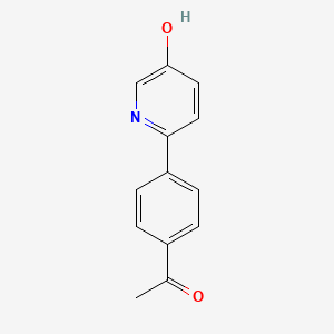 molecular formula C13H11NO2 B6414151 1-[4-(5-hydroxypyridin-2-yl)phenyl]ethanone CAS No. 1261894-83-0