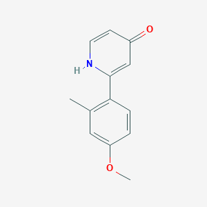 molecular formula C13H13NO2 B6414319 2-(4-Methoxy-2-methylphenyl)pyridin-4(1H)-one CAS No. 1261971-33-8