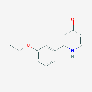 molecular formula C13H13NO2 B6414360 2-(3-Ethoxyphenyl)pyridin-4(1H)-one CAS No. 1261958-50-2