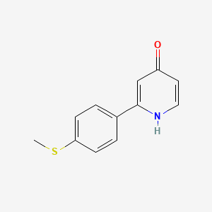 molecular formula C12H11NOS B6414430 4-Hydroxy-2-(4-methylthiophenyl)pyridine CAS No. 1262010-63-8