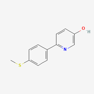 B6414460 5-Hydroxy-2-(4-methylthiophenyl)pyridine, 95% CAS No. 1032825-68-5