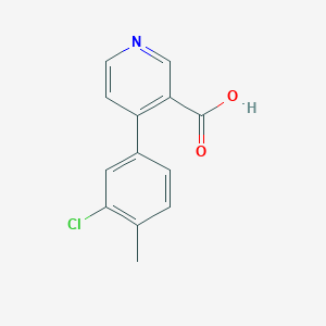 molecular formula C13H10ClNO2 B6414588 4-(3-Chloro-4-methylphenyl)pyridine-3-carboxylic acid CAS No. 1261912-60-0