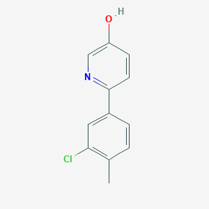 molecular formula C12H10ClNO B6414599 6-(3-Chloro-4-methylphenyl)pyridin-3-ol CAS No. 1262009-86-8