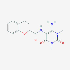 2H-1-Benzopyran-2-carboxamide,  N-(6-amino-1,2,3,4-tetrahydro-1,3-dimethyl-2,4-dioxo-5-pyrimidinyl)-