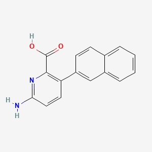 molecular formula C16H12N2O2 B6414681 6-Amino-3-(naphthalen-2-yl)picolinic acid CAS No. 1261912-73-5