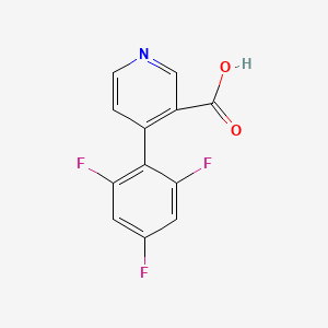 molecular formula C12H6F3NO2 B6414742 4-(2,4,6-Trifluorophenyl)pyridine-3-carboxylic acid CAS No. 1261904-87-3