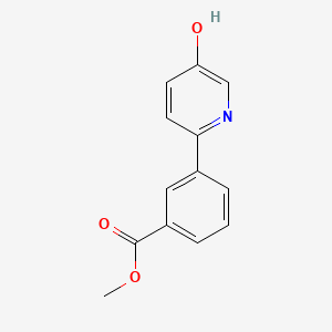 molecular formula C13H11NO3 B6414851 Methyl 3-(5-hydroxypyridin-2-yl)benzoate CAS No. 1256366-76-3