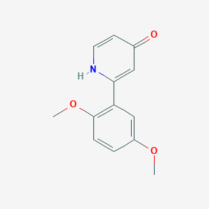 molecular formula C13H13NO3 B6414909 2-(2,5-Dimethoxyphenyl)pyridin-4(1H)-one CAS No. 1261999-16-9