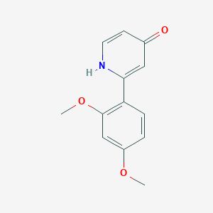 molecular formula C13H13NO3 B6414917 2-(2,4-Dimethoxyphenyl)pyridin-4(1H)-one CAS No. 1261938-62-8