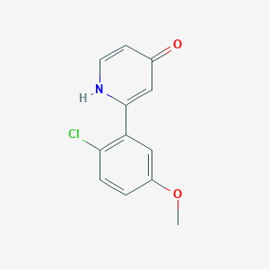molecular formula C12H10ClNO2 B6415089 2-(2-Chloro-5-methoxyphenyl)-4-hydroxypyridine CAS No. 1261935-50-5