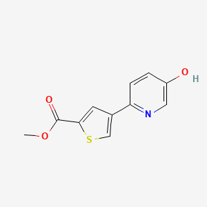 molecular formula C11H9NO3S B6415117 Methyl 4-(5-hydroxypyridin-2-yl)thiophene-2-carboxylate CAS No. 1261974-25-7