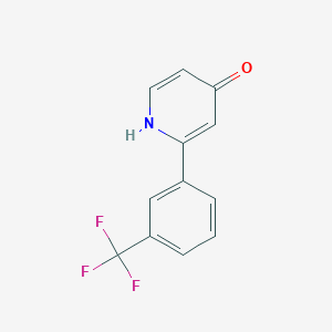 molecular formula C12H8F3NO B6415190 MFCD18323669 CAS No. 1262010-84-3