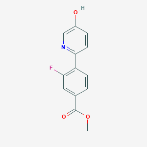 molecular formula C13H10FNO3 B6415369 Methyl 3-fluoro-4-(5-hydroxypyridin-2-yl)benzoate CAS No. 1261986-41-7