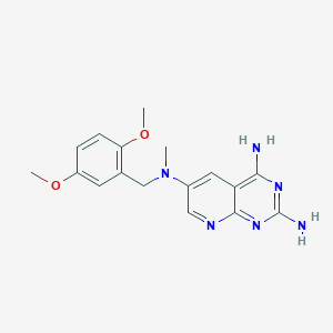 molecular formula C17H20N6O2 B064154 N6-(2,5-Dimethoxy-benzyl)-N6-methyl-pyrido[2,3-D]pyrimidine-2,4,6-triamine CAS No. 175354-76-4