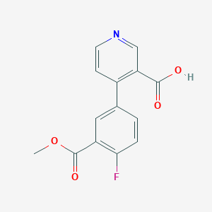 molecular formula C14H10FNO4 B6415453 4-(4-Fluoro-3-methoxycarbonylphenyl)nicotinic acid CAS No. 1261895-06-0