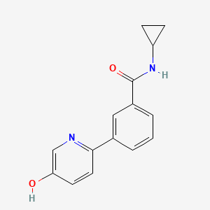 molecular formula C15H14N2O2 B6415589 N-cyclopropyl-3-(5-hydroxypyridin-2-yl)benzamide CAS No. 1261974-55-3