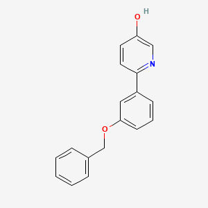 molecular formula C18H15NO2 B6415799 2-(3-Benzyloxyphenyl)-5-hydroxypyridine CAS No. 1237007-68-9
