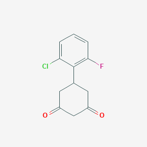 molecular formula C12H10ClFO2 B064159 5-(2-Chloro-6-fluorophenyl)cyclohexane-1,3-dione CAS No. 175136-88-6