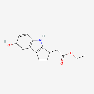 molecular formula C15H17NO3 B6416231 Ethyl 2-{7-hydroxy-1H,2H,3H,4H-cyclopenta[b]indol-3-yl}acetate CAS No. 1206124-13-1