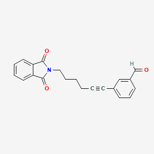 molecular formula C21H17NO3 B6416296 3-[6-(1,3-Dioxo-2,3-dihydro-1H-isoindol-2-yl)hex-1-yn-1-yl]benzaldehyde CAS No. 1323192-74-0