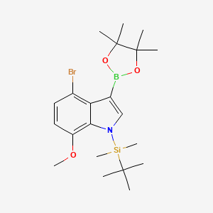 4-Bromo-1-(tert-Butyl-dimethyl-silanyl)-7-methoxy-1H-indole-3-boronic acid pinacol ester