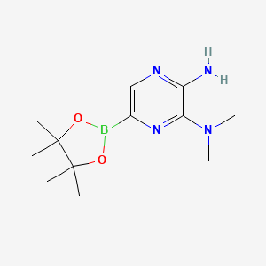 5-Amino-6-(dimethylamino)pyrazine-2-boronic acid pinacol ester