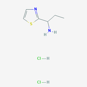 molecular formula C6H11ClN2S B6416380 [1-(1,3-Thiazol-2-YL)propyl]amine dihydrochloride CAS No. 1255717-87-3