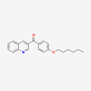 molecular formula C22H23NO2 B6416573 (4-(Hexyloxy)phenyl)(quinolin-3-yl)methanone CAS No. 1187171-68-1