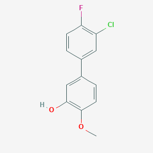 5-(3-Chloro-4-fluorophenyl)-2-methoxyphenol, 95%