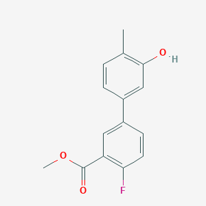 5-(4-Fluoro-3-methoxycarbonylphenyl)-2-methylphenol, 95%