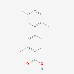 2-Fluoro-4-(5-fluoro-2-methylphenyl)benzoic acid, 95%