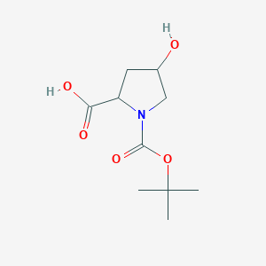 molecular formula C10H17NO5 B6416644 1-[(tert-butoxy)carbonyl]-4-hydroxypyrrolidine-2-carboxylic acid CAS No. 40350-82-1