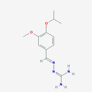 molecular formula C12H18N4O2 B6416658 N-[(E)-{[3-methoxy-4-(propan-2-yloxy)phenyl]methylidene}amino]guanidine CAS No. 692747-52-7