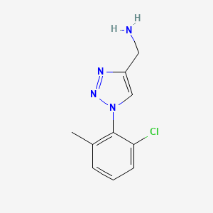 molecular formula C10H11ClN4 B6416760 [1-(2-chloro-6-methylphenyl)-1H-1,2,3-triazol-4-yl]methanamine CAS No. 2097988-89-9