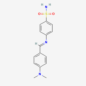 molecular formula C15H17N3O2S B6416838 4-((4-(Dimethylamino)benzylidene)amino)benzenesulfonamide CAS No. 93898-52-3