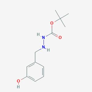 molecular formula C12H18N2O3 B064170 tert-butyl N-[(3-hydroxyphenyl)methylamino]carbamate CAS No. 162739-82-4