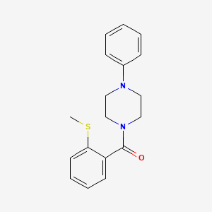 molecular formula C18H20N2OS B6417178 Methanone, [2-(methylthio)phenyl](4-phenyl-1-piperazinyl)- CAS No. 341020-23-3