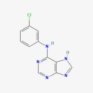 molecular formula C11H8ClN5 B6417355 N-(3-chlorophenyl)-7H-purin-6-amine CAS No. 5444-43-9