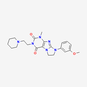 8-(3-methoxyphenyl)-1-methyl-3-[2-(piperidin-1-yl)ethyl]-1H,2H,3H,4H,6H,7H,8H-imidazo[1,2-g]purine-2,4-dione