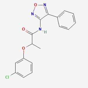 2-(3-chlorophenoxy)-N-(4-phenyl-1,2,5-oxadiazol-3-yl)propanamide