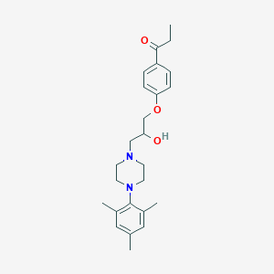 1-(4-{2-hydroxy-3-[4-(2,4,6-trimethylphenyl)piperazin-1-yl]propoxy}phenyl)propan-1-one