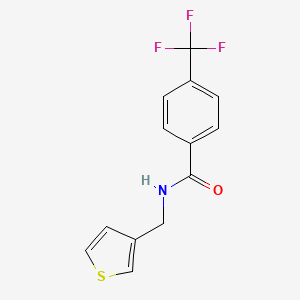 molecular formula C13H10F3NOS B6417712 N-(thiophen-3-ylmethyl)-4-(trifluoromethyl)benzamide CAS No. 1058195-55-3