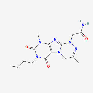 molecular formula C15H21N7O3 B6417857 2-(7-butyl-3,9-dimethyl-6,8-dioxo-4H-purino[8,7-c][1,2,4]triazin-1-yl)acetamide CAS No. 923508-70-7