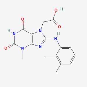 2-{8-[(2,3-dimethylphenyl)amino]-3-methyl-2,6-dioxo-2,3,6,7-tetrahydro-1H-purin-7-yl}acetic acid